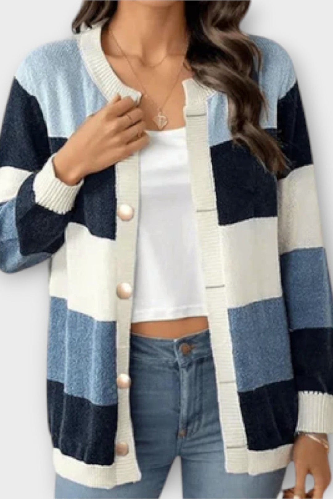 Sónia | Cardigan às riscas