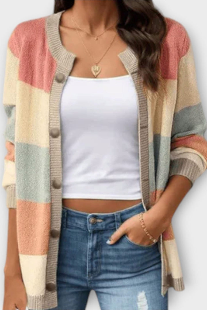 Sónia | Cardigan às riscas