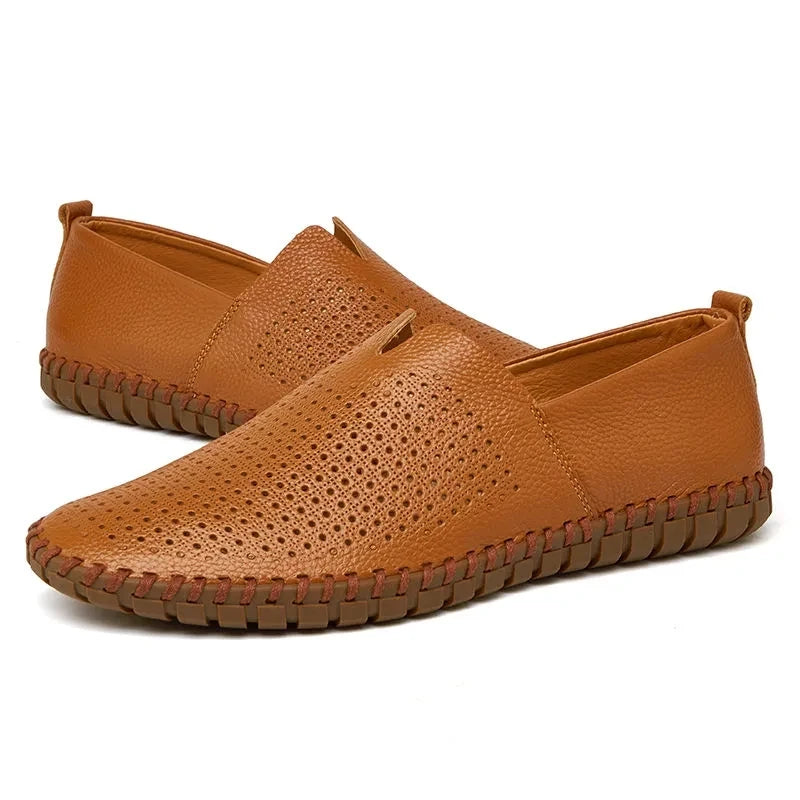 Custódio | Mocassins em pele traspirante