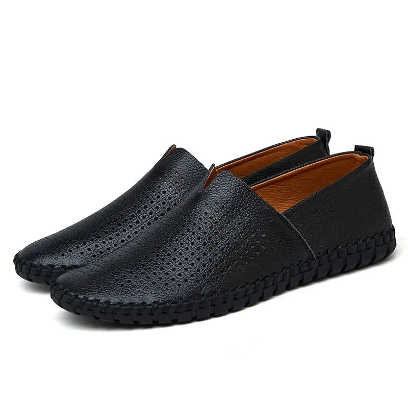 Custódio | Mocassins em pele traspirante
