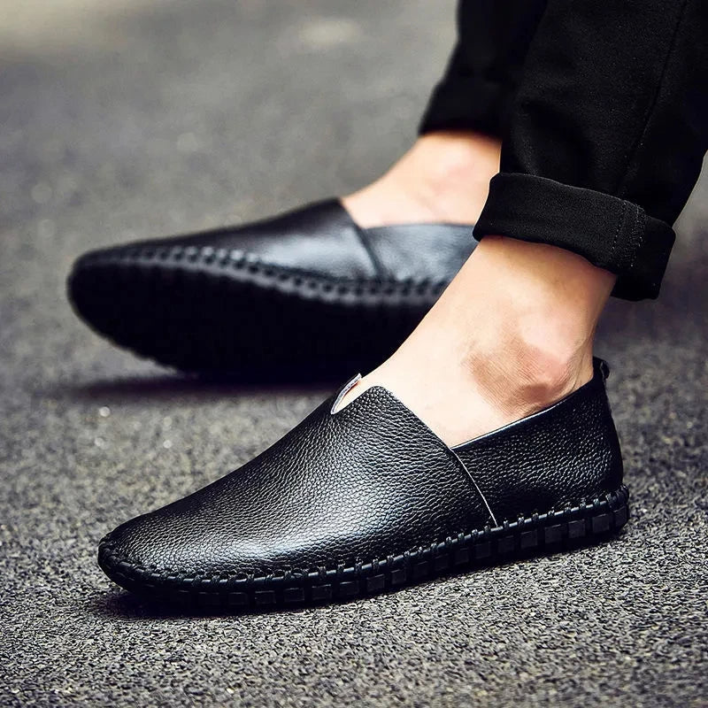 Custódio | Mocassins em pele traspirante