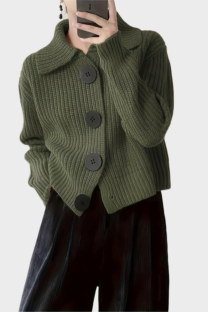 Cátia | Cardigan verde oliva
