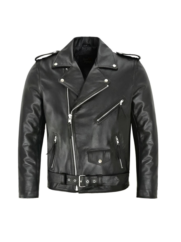 Adelino | Casaco em pele biker clássica