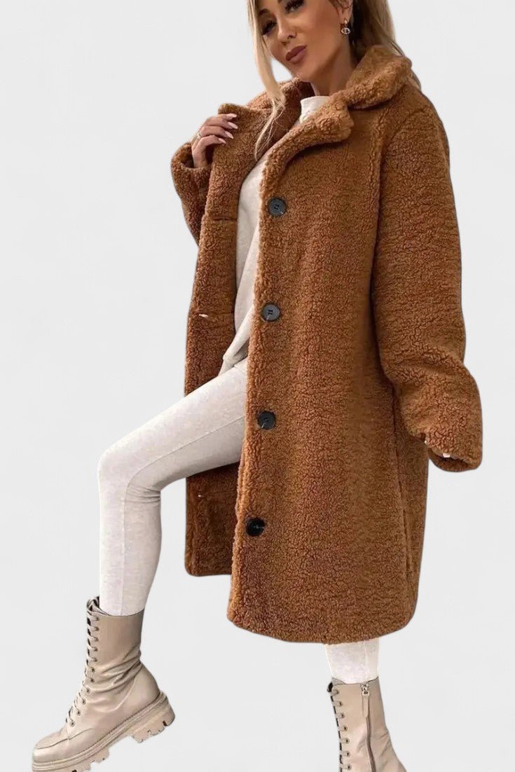 Odete | Elegante casaco teddy em design lussuoso