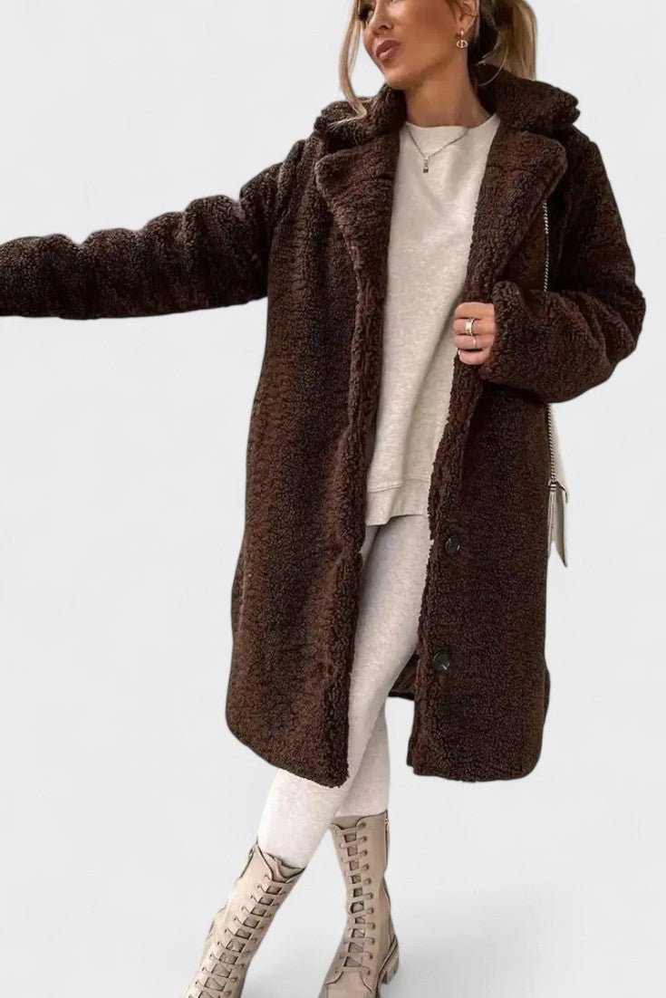 Odete | Elegante casaco teddy em design lussuoso