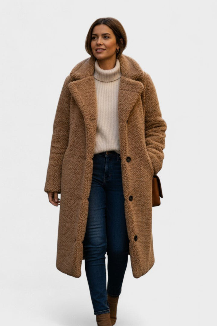 Odete | Elegante casaco teddy em design lussuoso