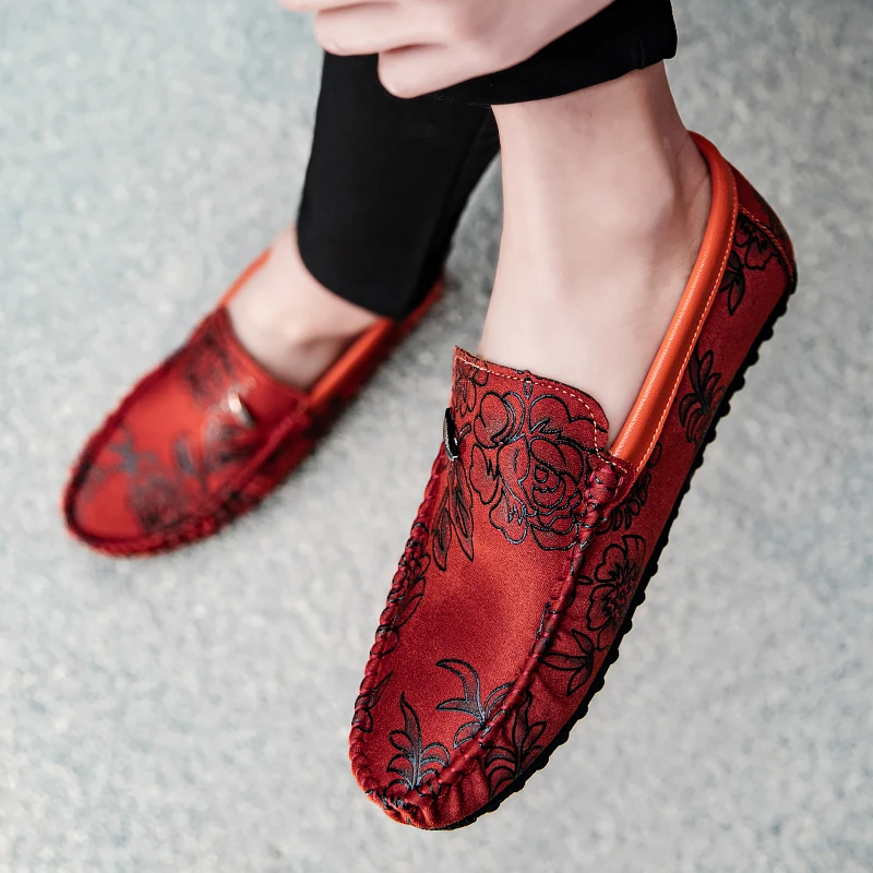 Cristina | Mocassins em pele com flores