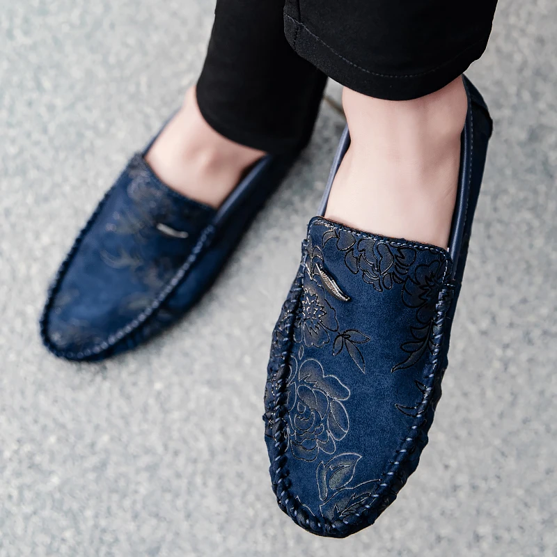 Cristina | Mocassins em pele com flores