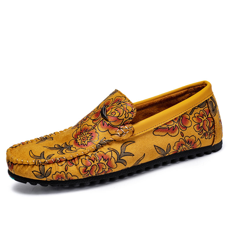 Cristina | Mocassins em pele com flores