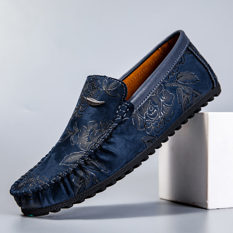 Cristina | Mocassins em pele com flores