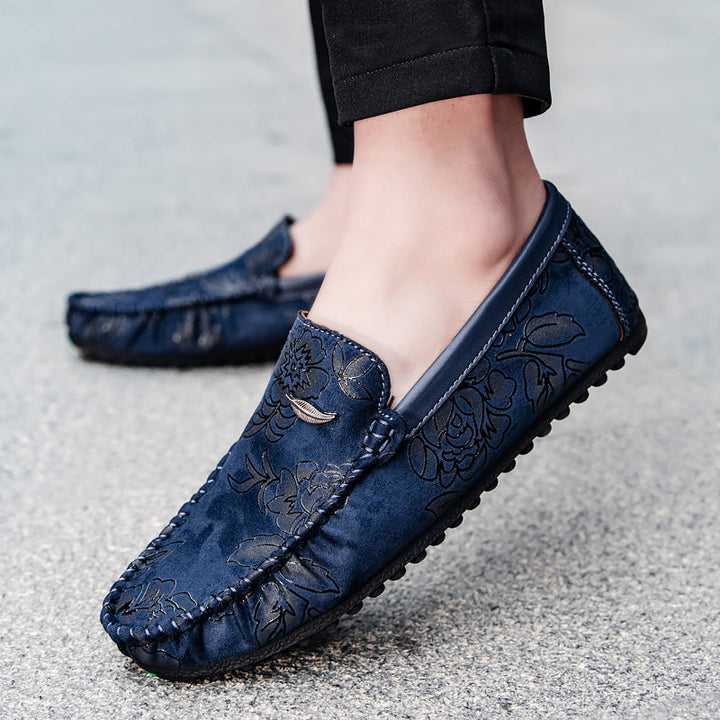 Cristina | Mocassins em pele com flores