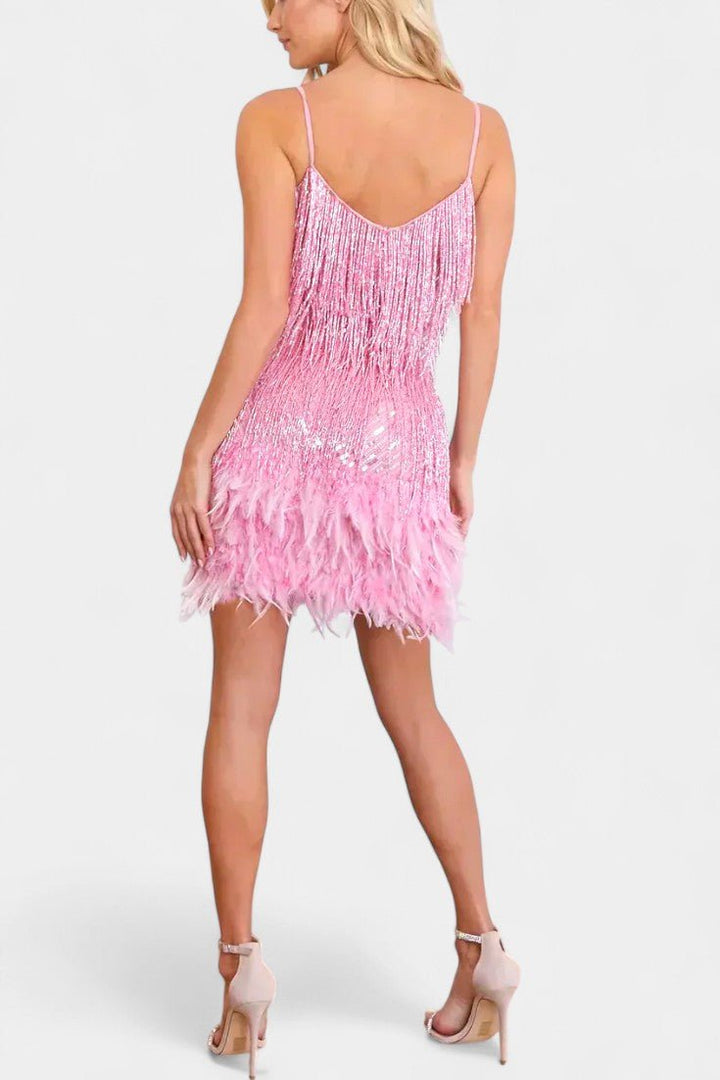 Vera | Mini vestido com piume
