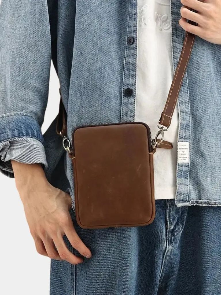 Armando | Mala de ombro minimalista em pele