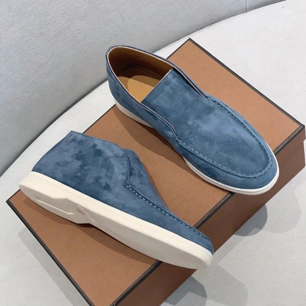 Casimiro | Mocassins casual em camoscio - Sapato mocassim, estilo elegante