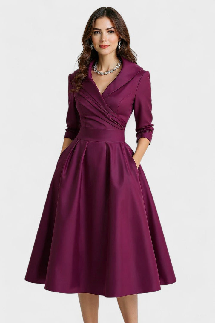 Cátia | Vestido midi em cetim