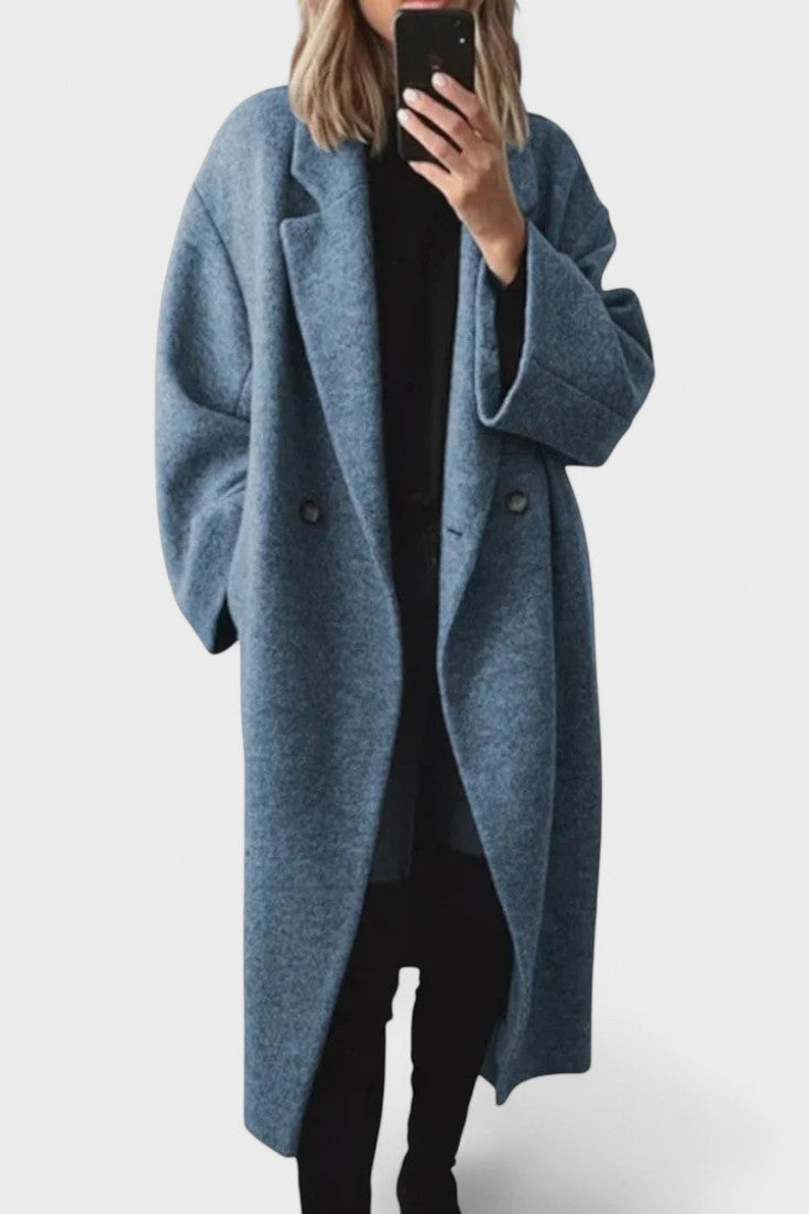 Cristina | Casaco comprido comprido em lã dal design sem tempo