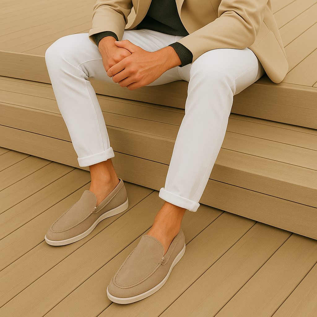 Carlos | Elegantes mocassins em camurça