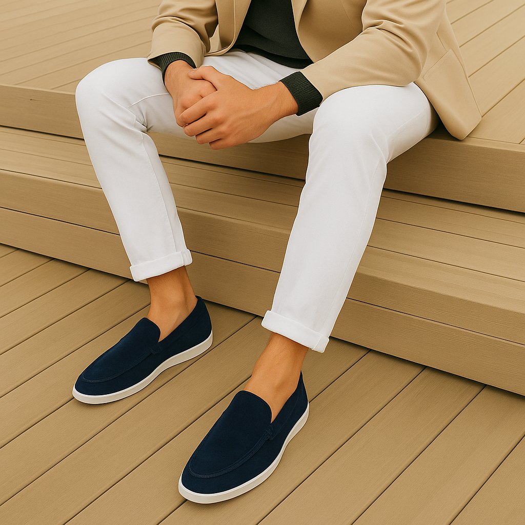 Carlos | Elegantes mocassins em camurça