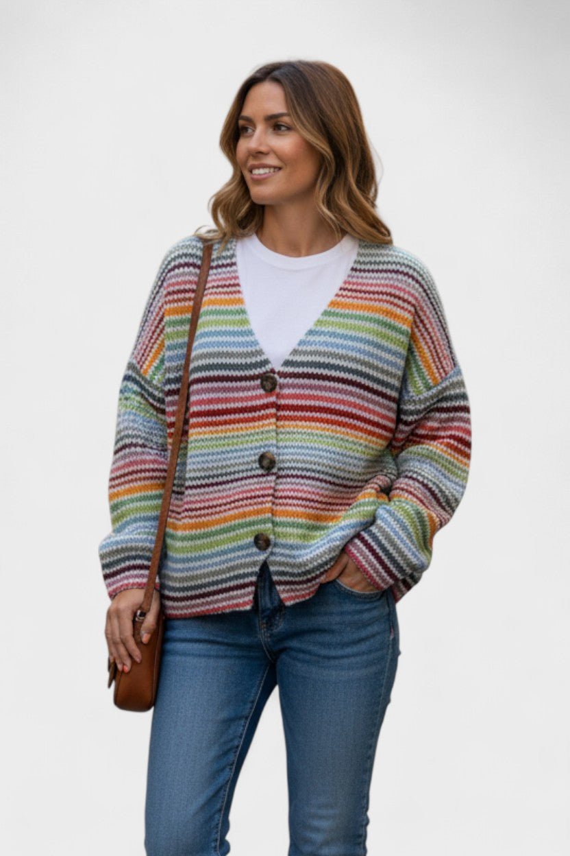 Andreia | Cardigan vibrante com botões
