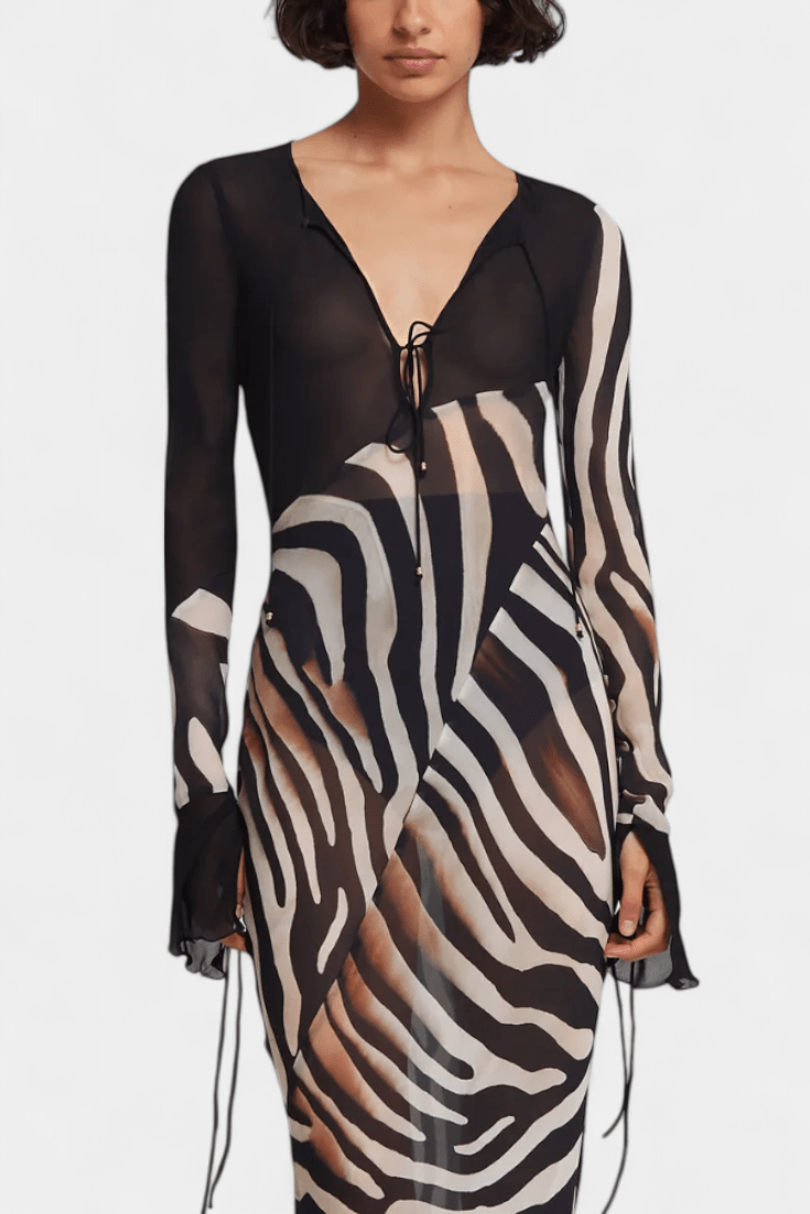 Carla | Vestido zebra