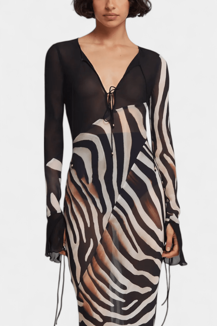 Carla | Vestido zebra
