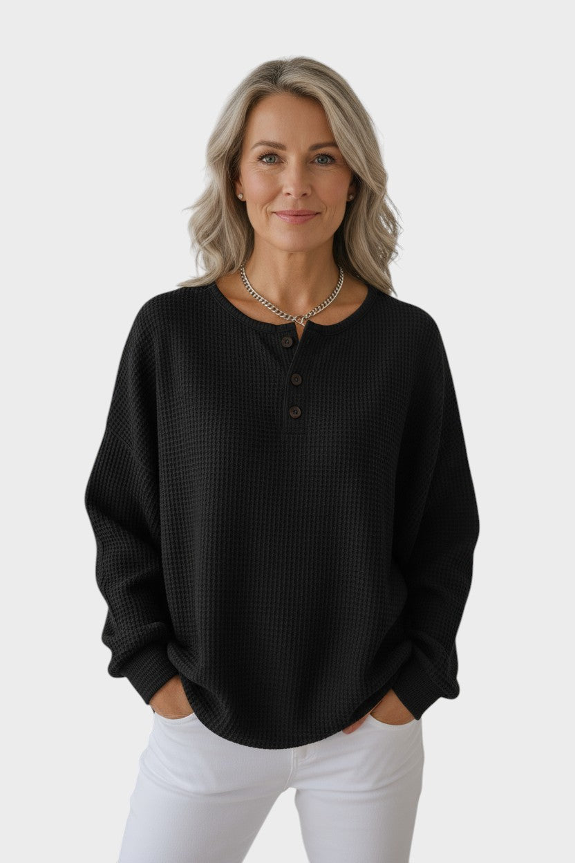 Joana | Camisola em malha a waffle