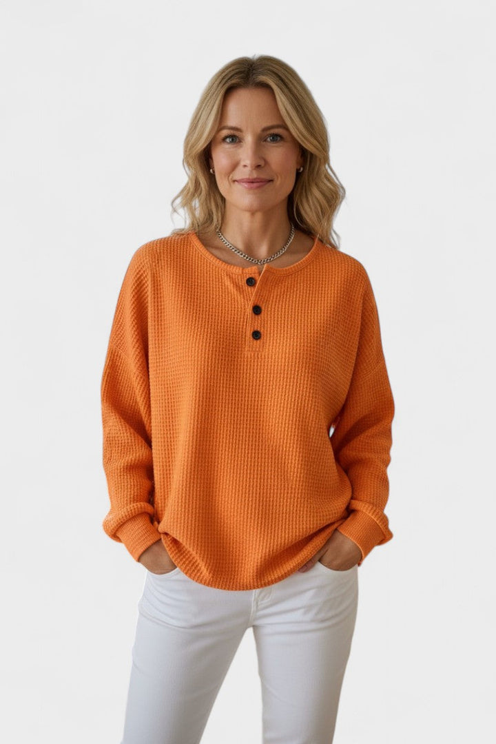 Joana | Camisola em malha a waffle