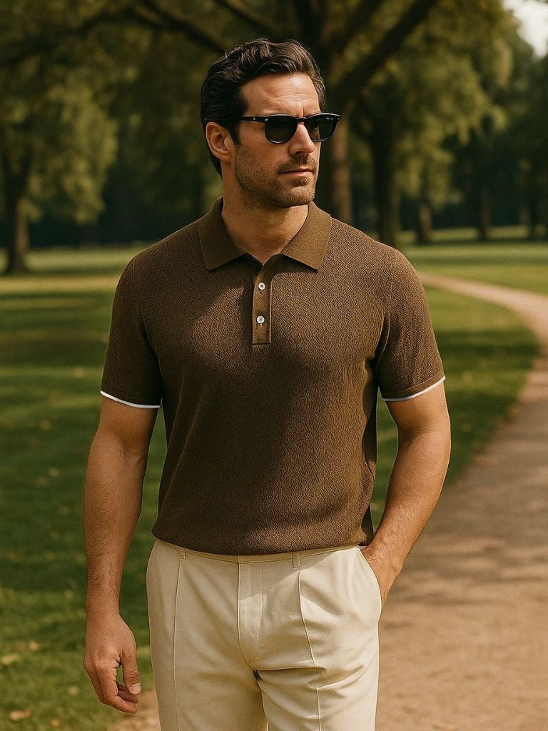 Miguel | Polo tricô brownston