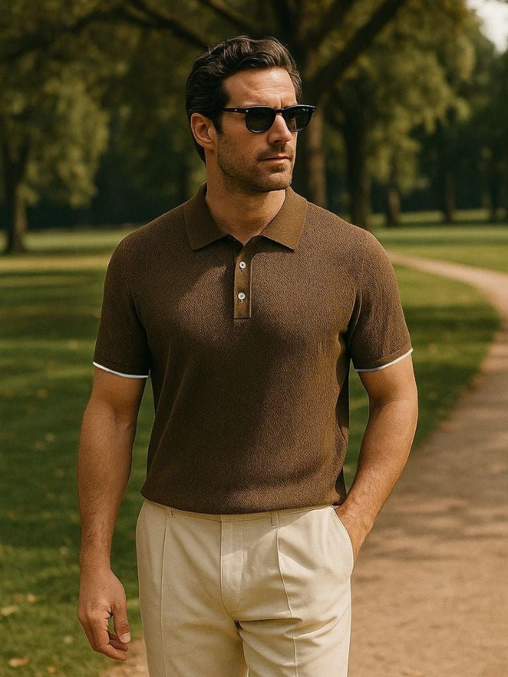 Miguel | Polo tricô brownston