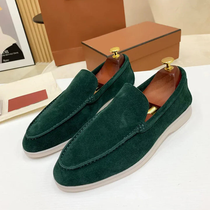 Aníbal | Mocassins em pele em camurça clássicos