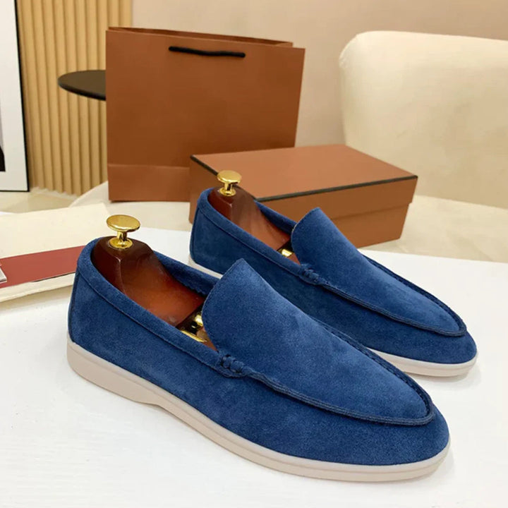 Aníbal | Mocassins em pele em camurça clássicos
