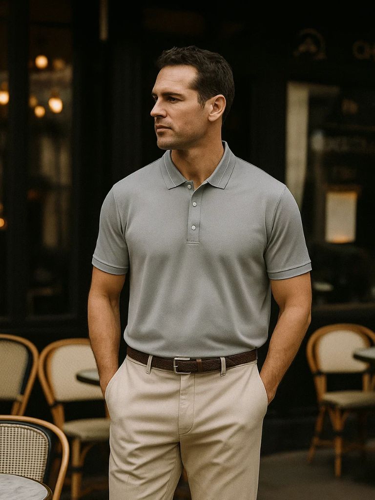 Rafael | Polo cinzento aço
