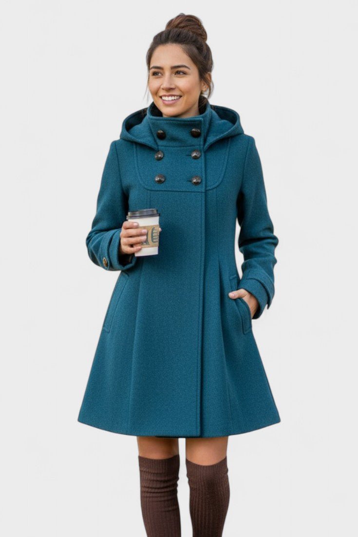 Clara | Elegante casaco comprido com capuz