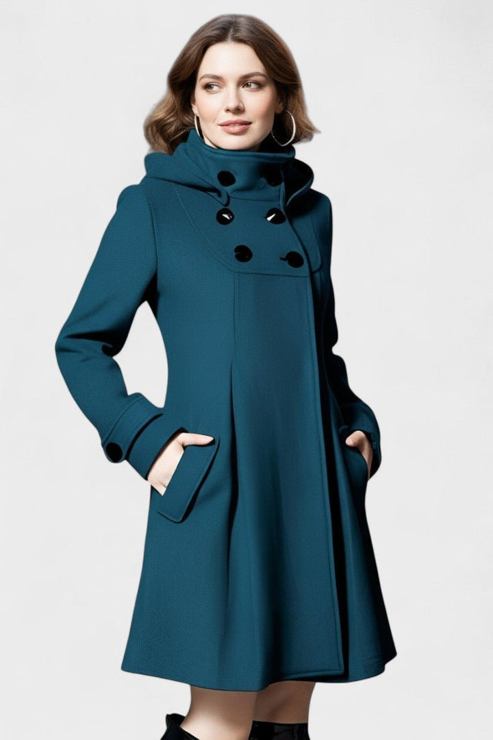 Clara | Elegante casaco comprido com capuz