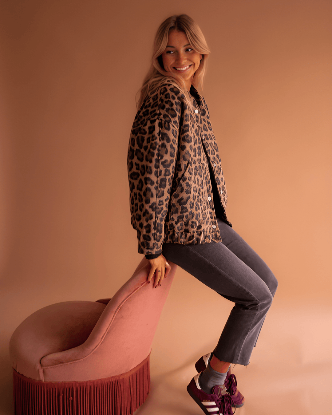 Paula | Casaco bomber animal print leopardo