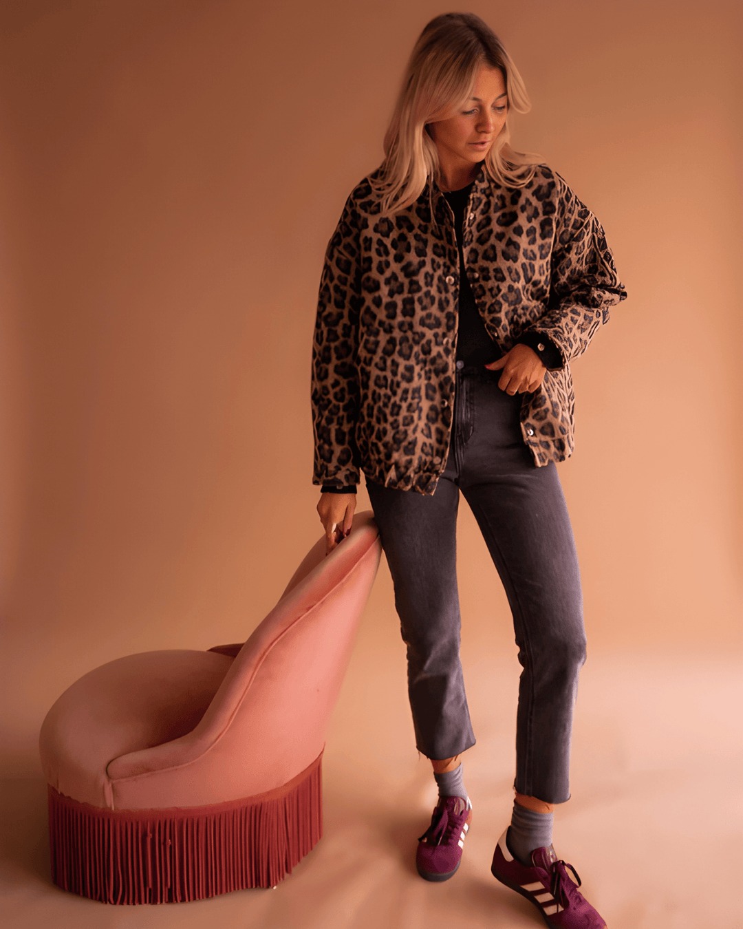 Paula | Casaco bomber animal print leopardo