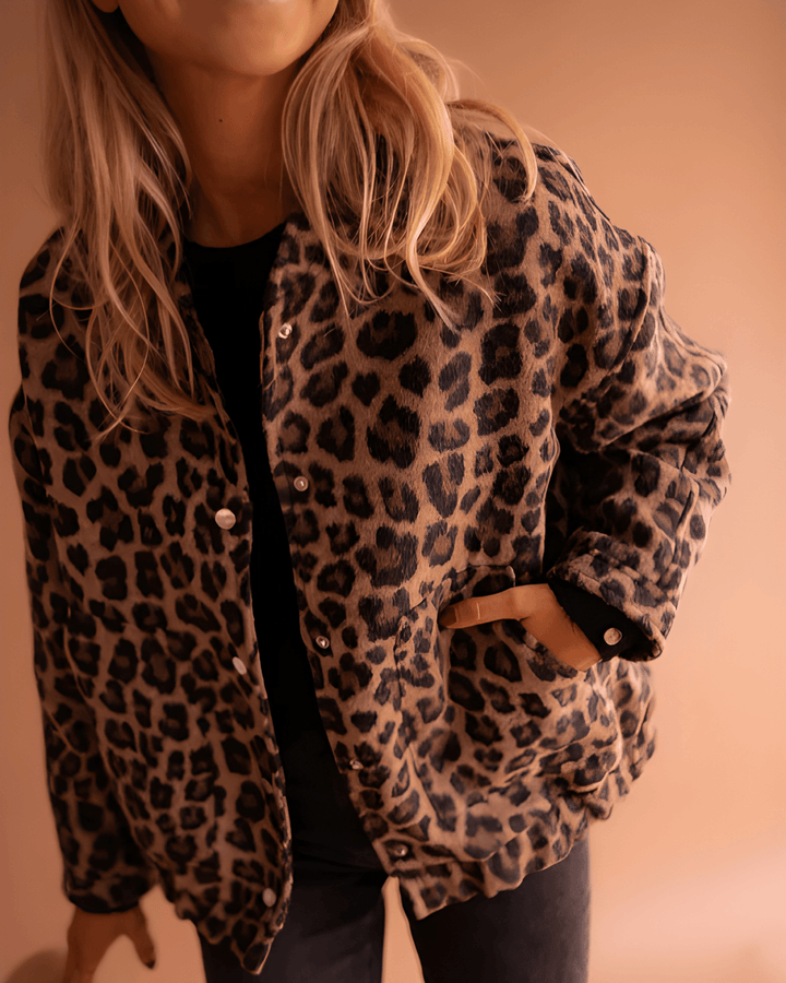 Paula | Casaco bomber animal print leopardo