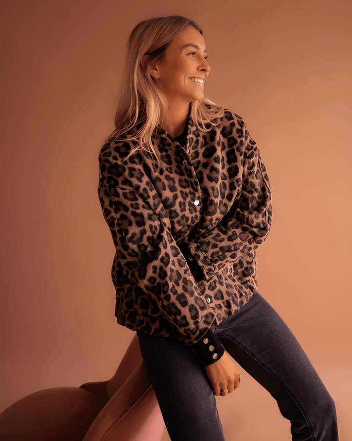 Paula | Casaco bomber animal print leopardo