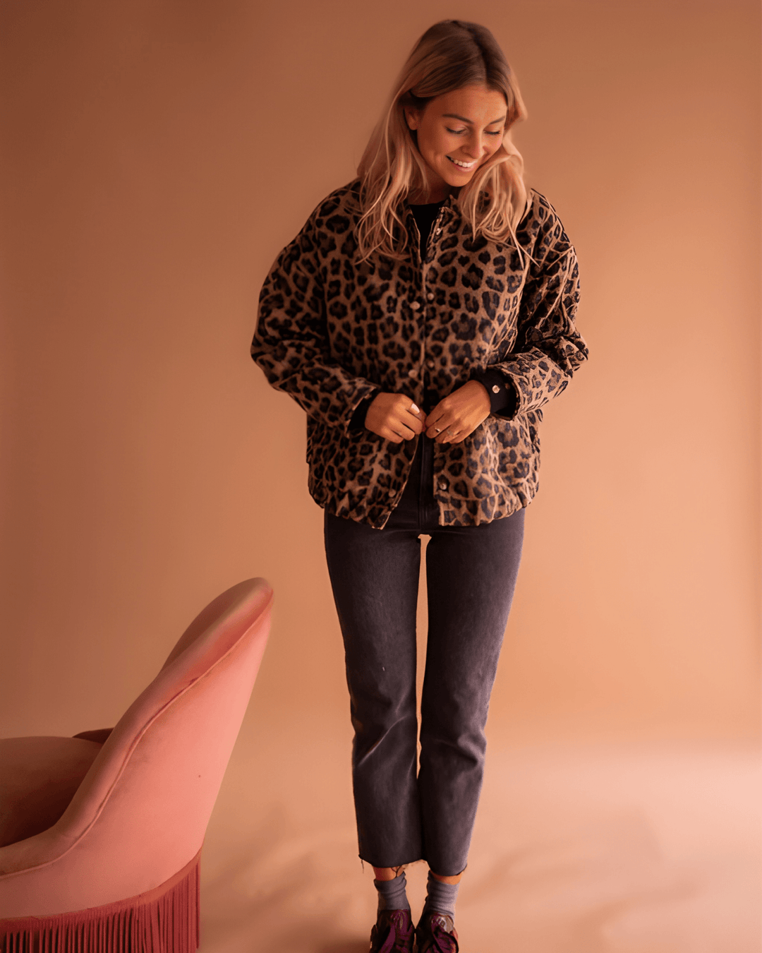 Paula | Casaco bomber animal print leopardo