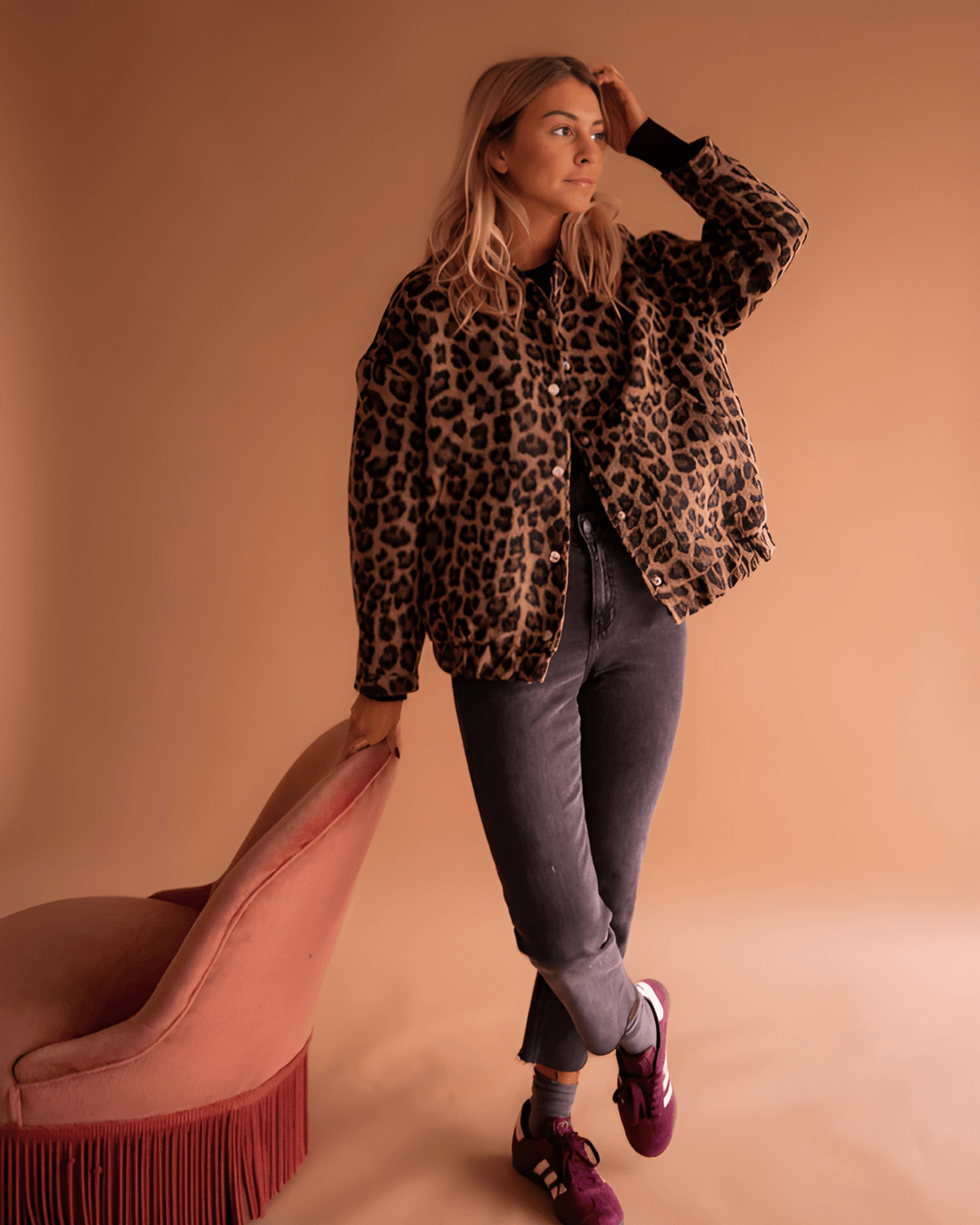 Paula | Casaco bomber animal print leopardo