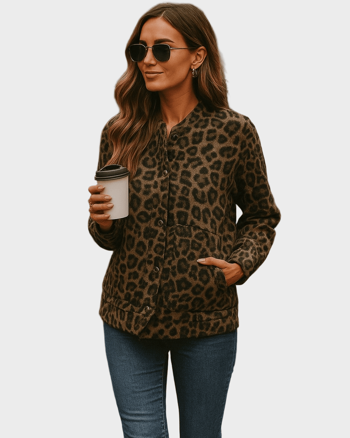 Paula | Casaco bomber animal print leopardo