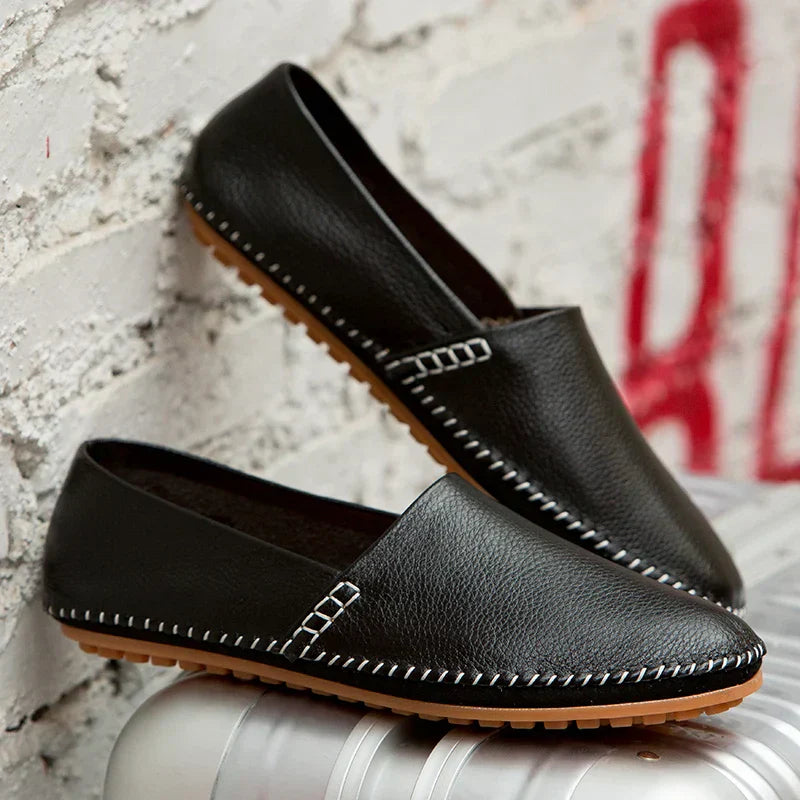 Raquel | Mocassins em pele leve