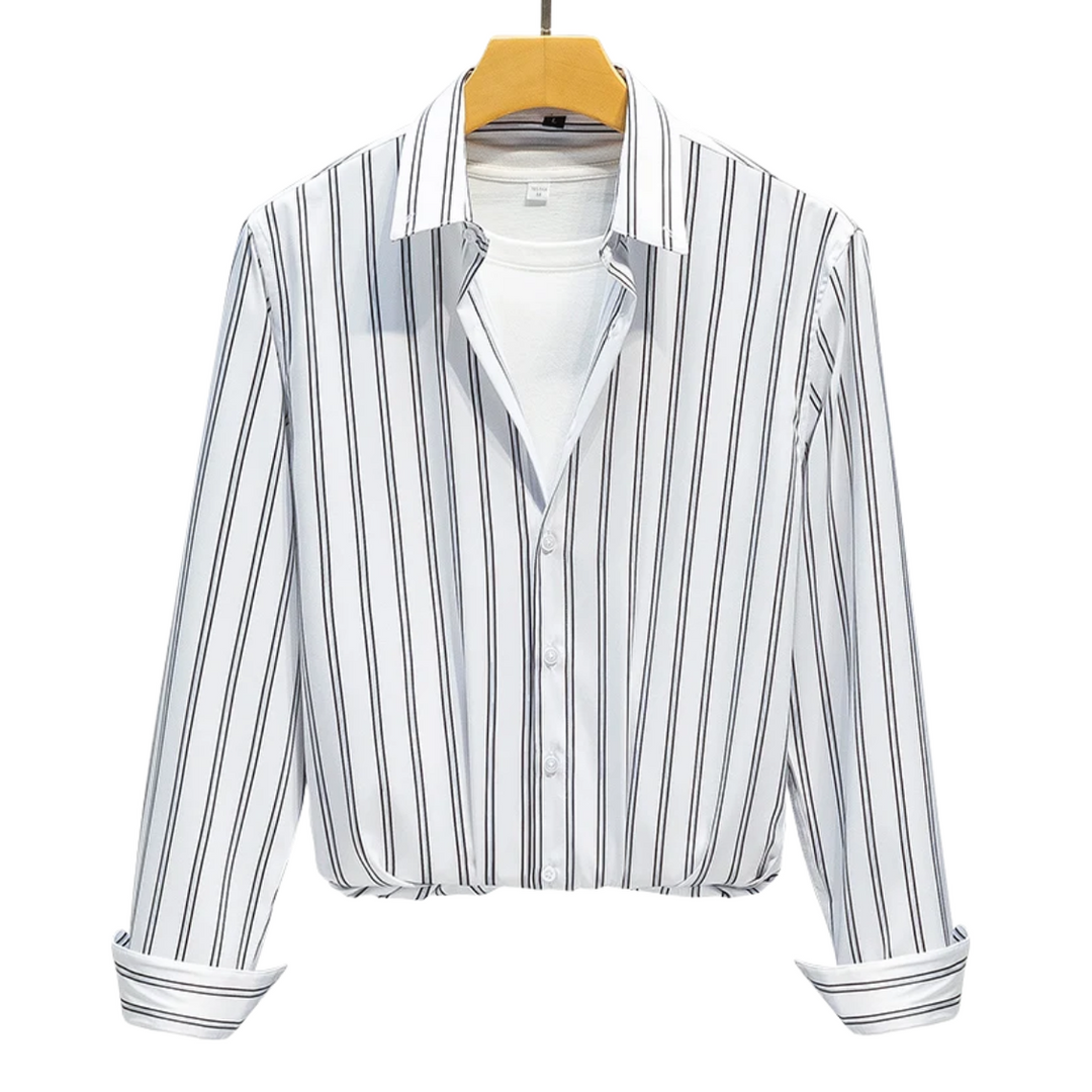 Tiago | Camisa elegante às riscas