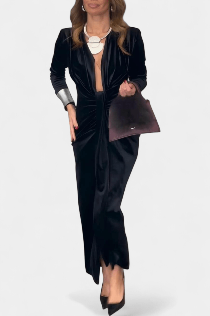 Inês | Vestido em veludo