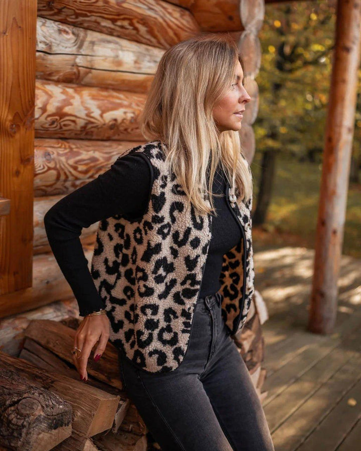 Aida | Colete a stampa animal print leopardo