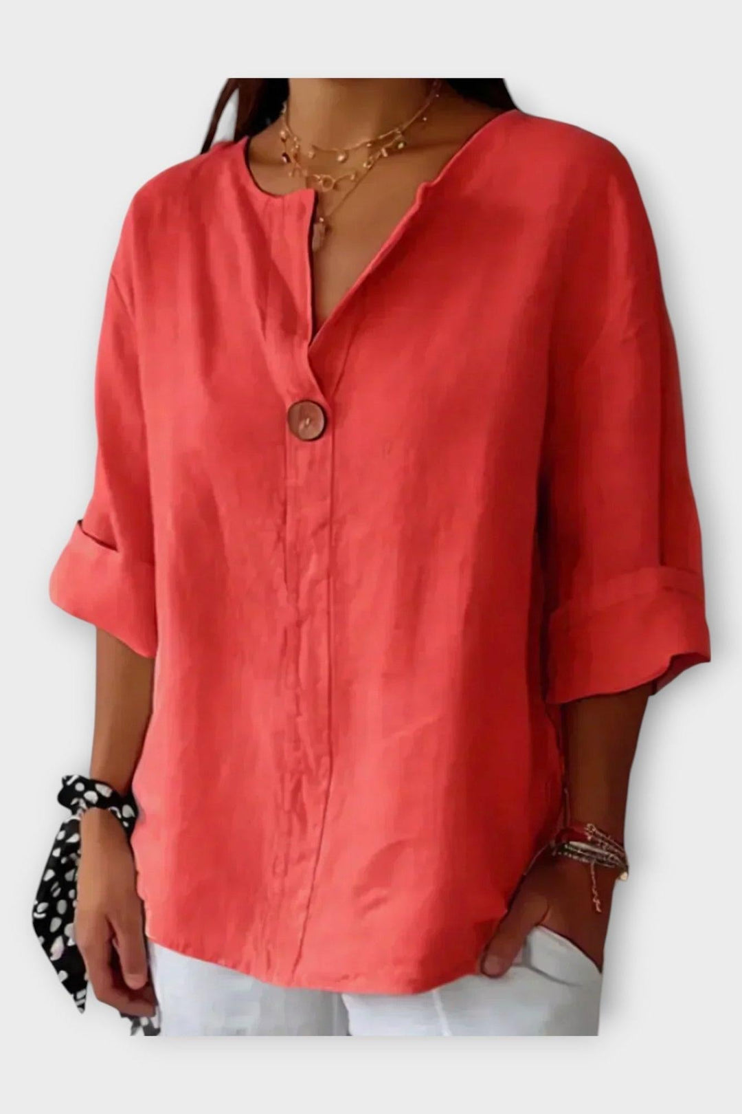 Tânia | Camisa com decote em V