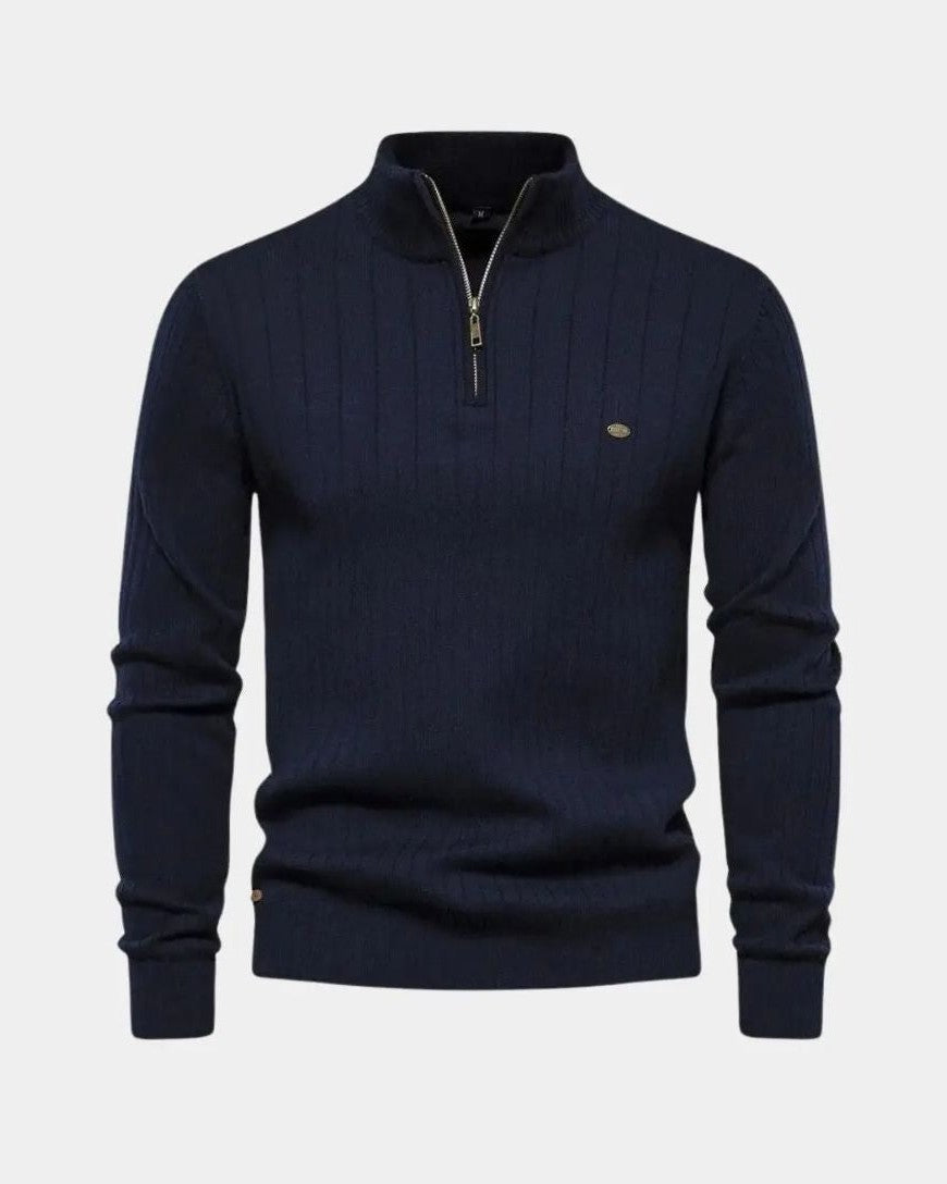 Marco | Camisola em algodão com meio fecho