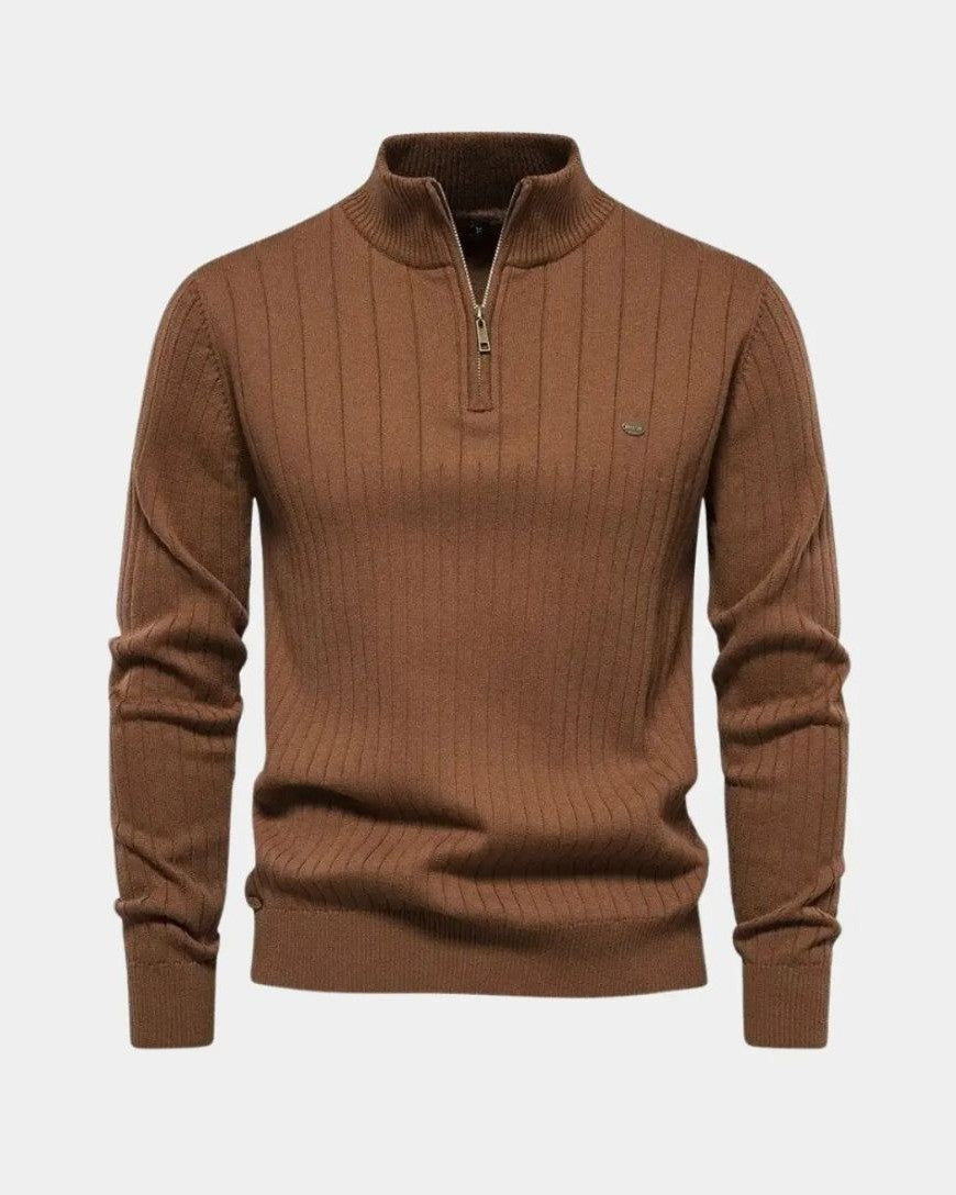 Marco | Camisola em algodão com meio fecho