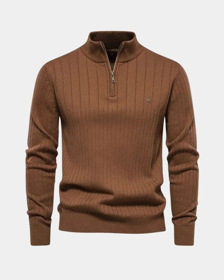 Marco | Camisola em algodão com meio fecho