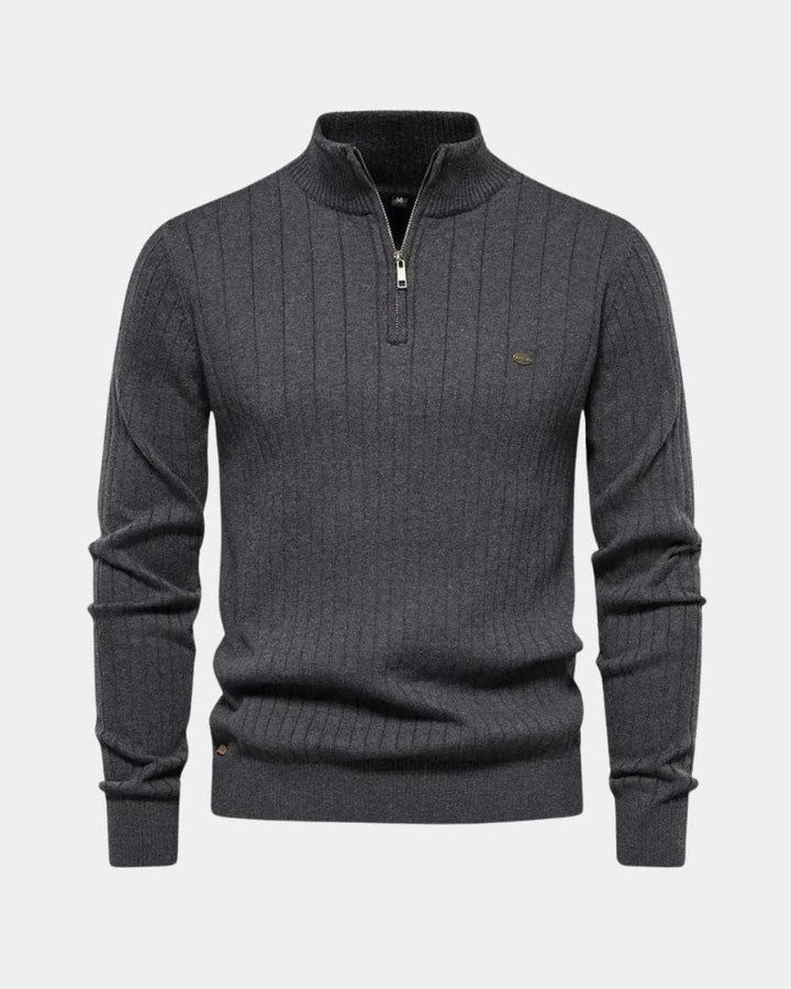 Marco | Camisola em algodão com meio fecho
